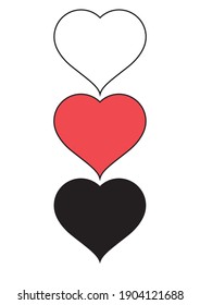 Heart icons. Vector hearts for Valentine's Day. Concept of Love. Love symbol From illustrations