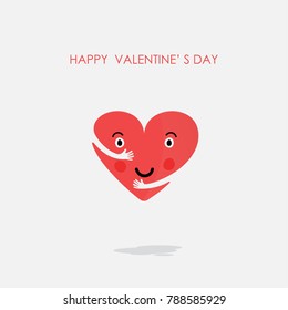 Heart icons vector logo design template.Love concept.Valentine's Day Vector Card.Love & Happy valentines day concept.Vector illustration