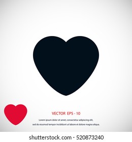 heart icons vector,flat design best vector icon