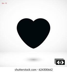 heart icons vector,flat design best vector icon