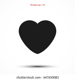 heart icons vector,flat design best vector icon