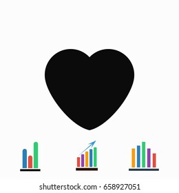 heart icons vector,flat design best vector icon