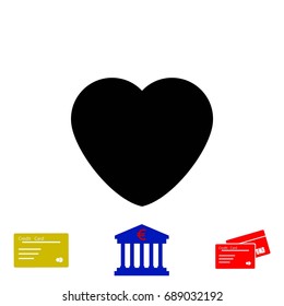 heart icons vector,flat design best vector icon