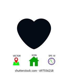 heart icons vector,flat design best vector icon