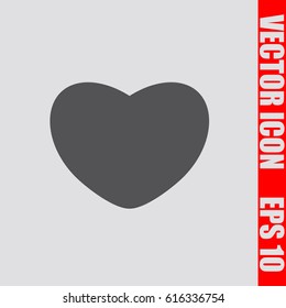 Heart icon,sign,symbol isolated in flat style.Vector illustration.