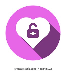  Heart  icon,vector. Flat design.