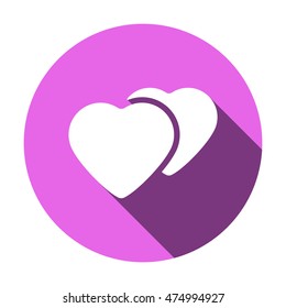  Heart  icon,vector. Flat design.