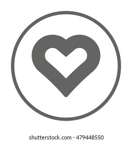  Heart  icon,vector. Flat design.