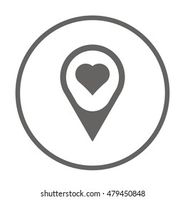  Heart  icon,vector. Flat design.