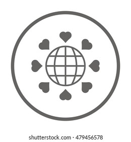  Heart  icon,vector. Flat design.