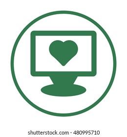  Heart  icon,vector. Flat design.