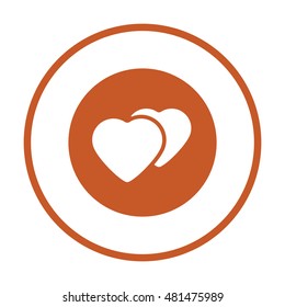  Heart  icon,vector. Flat design.