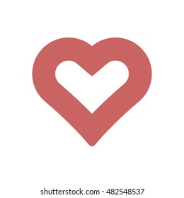 Heart  icon,vector. Flat design.