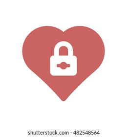  Heart  icon,vector. Flat design.
