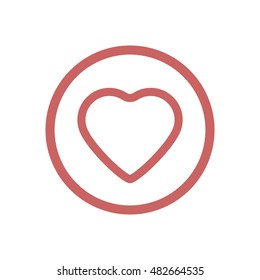  Heart  icon,vector. Flat design.