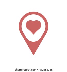  Heart  icon,vector. Flat design.
