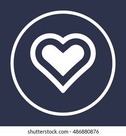  Heart  icon,vector. Flat design.