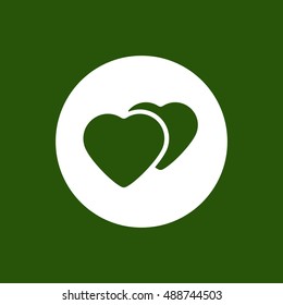  Heart  icon,vector. Flat design.