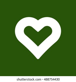  Heart  icon,vector. Flat design.