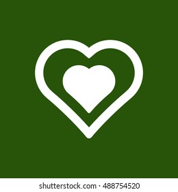  Heart  icon,vector. Flat design.