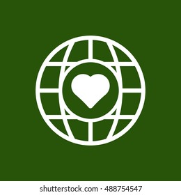  Heart  icon,vector. Flat design.