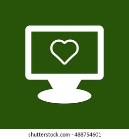  Heart  icon,vector. Flat design.