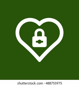  Heart  icon,vector. Flat design.