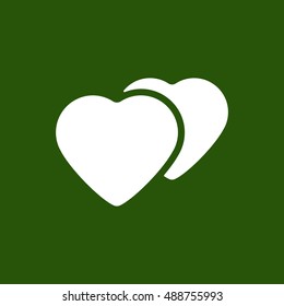  Heart  icon,vector. Flat design.