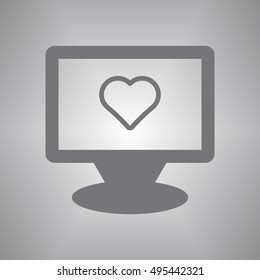  Heart  icon,vector. Flat design.