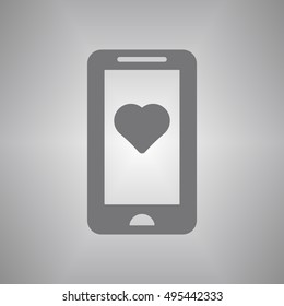  Heart  icon,vector. Flat design.