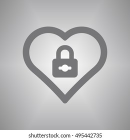  Heart  icon,vector. Flat design.