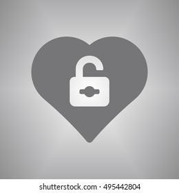  Heart  icon,vector. Flat design.