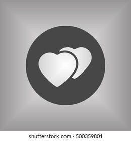  Heart  icon,vector. Flat design.