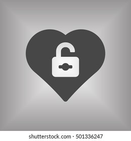  Heart  icon,vector. Flat design.