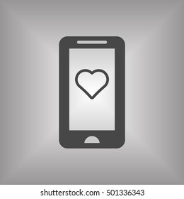  Heart  icon,vector. Flat design.