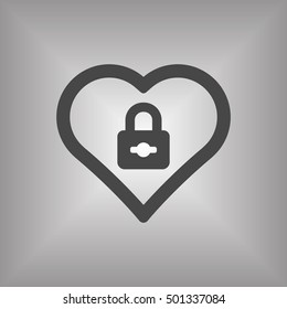  Heart  icon,vector. Flat design.