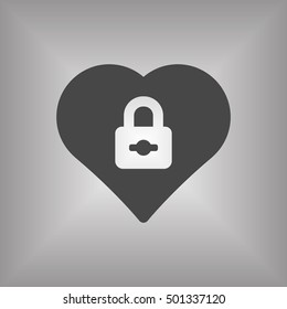  Heart  icon,vector. Flat design.