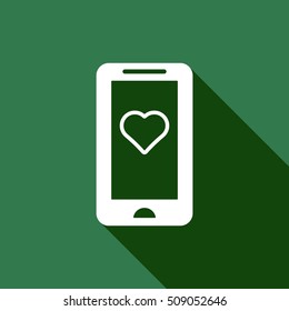  Heart  icon,vector. Flat design.