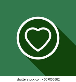  Heart  icon,vector. Flat design.