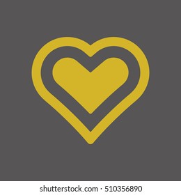  Heart  icon,vector. Flat design.