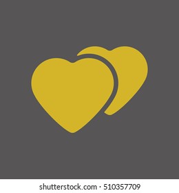  Heart  icon,vector. Flat design.