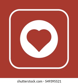  Heart  icon,vector. Flat design.