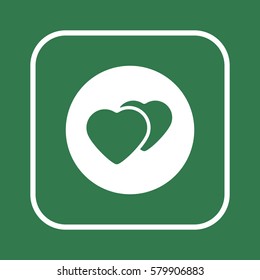  Heart  icon,vector. Flat design.