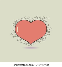 heart icon.vector illustration.