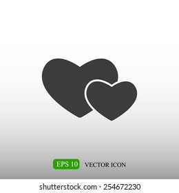 Heart icon.Vector illustration .