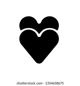 Heart icon,vector illustration. Flat design style. vector heart icon illustration isolated on White background, heart icon Eps10. heart icons graphic design vector symbols.
