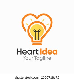 Design-Vorlage für das Logo "Heart Idea". Gut für Unternehmen, Agentur, Gemeinschaft und Organisation
