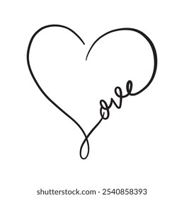 heart with a heart illustration design