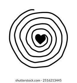 heart illustration design in abstract style