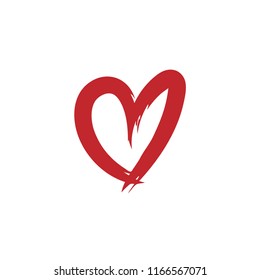 Heart illustration, hand drawn vector